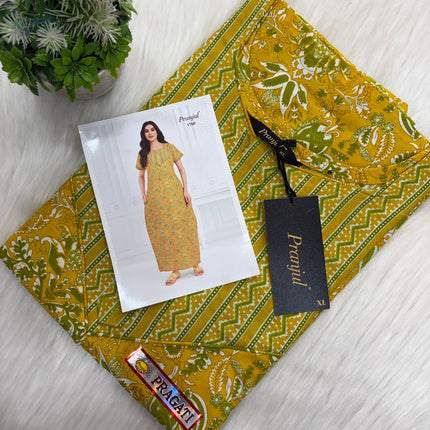 ✨ *Pranjul Elegant Cotton Nighty* ✨