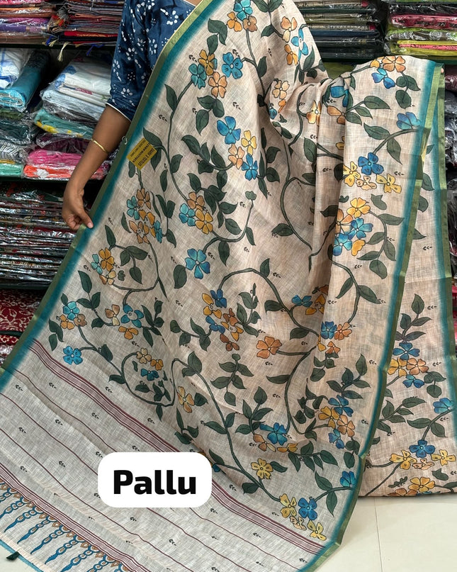 Linen Cotton Saree - LCS 139