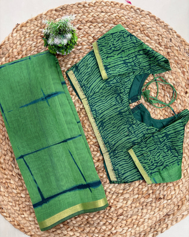 Saree With Stitched Blouse - (size-38-42) - SWSB 187