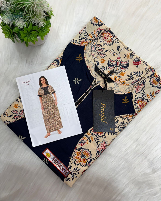 ✨ Pranjul Elegant Cotton Nighty 😌