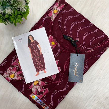 💐 Pranjul Pure Cotton Nighty 😍