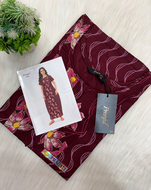 💐 Pranjul Pure Cotton Nighty 😍