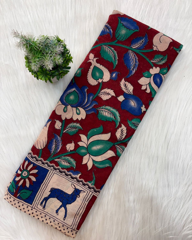 Cultural Charm Kalamkari Saree