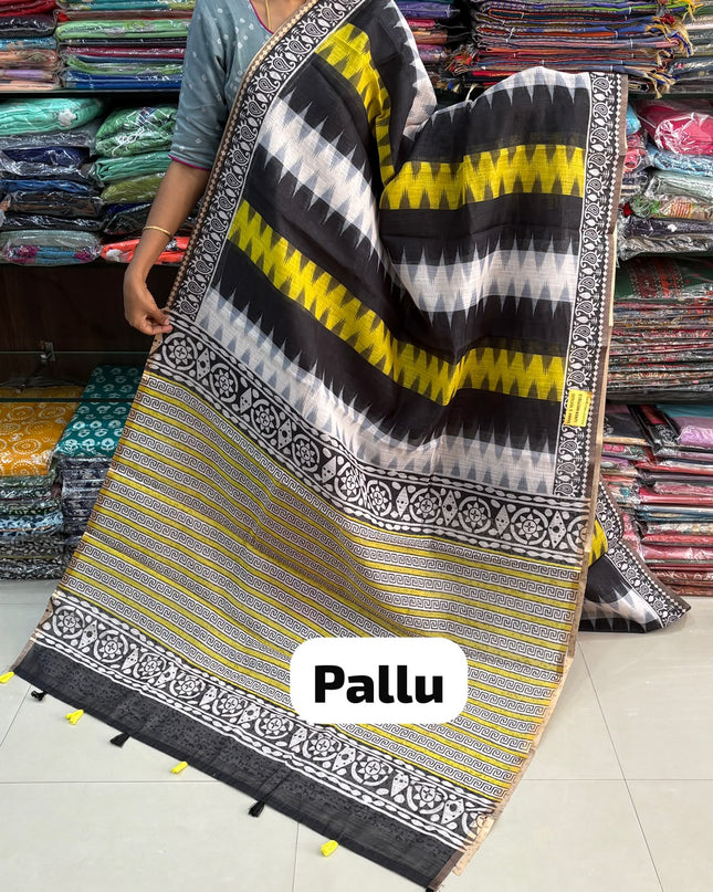 Linen Cotton Saree Offer - LCS 135