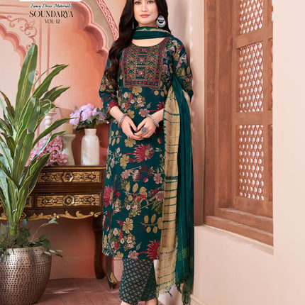 Elegant 3XL Rayon Full Set with Chanderi Dupatta