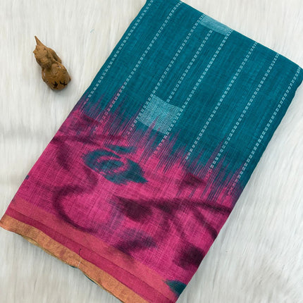 Linen Cotton Saree - LCS 02