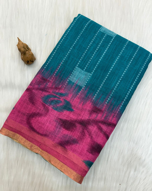 Linen Cotton Saree - LCS 02