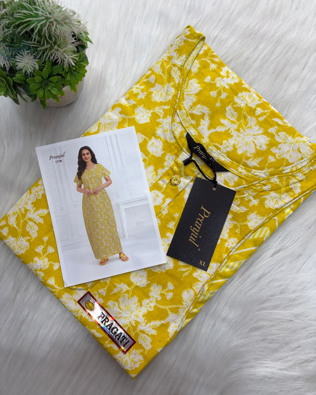 🌙 *Pranjul Royal Cotton Nighty* 🌙