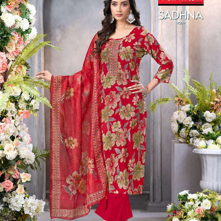 Sadhna Premium Vatican Silk Ready-to-Wear Set