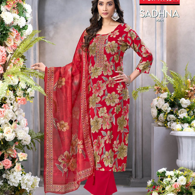 Sadhna Premium Vatican Silk Ready-to-Wear Set