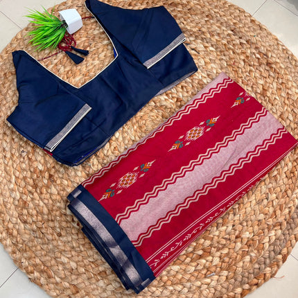 Saree With Stitched Blouse - (size-38-42) - SWSB 357