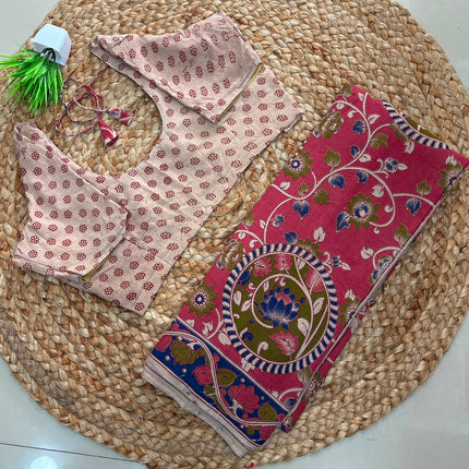 Saree With Stitched Blouse - (size-40-44) - SWSB 359