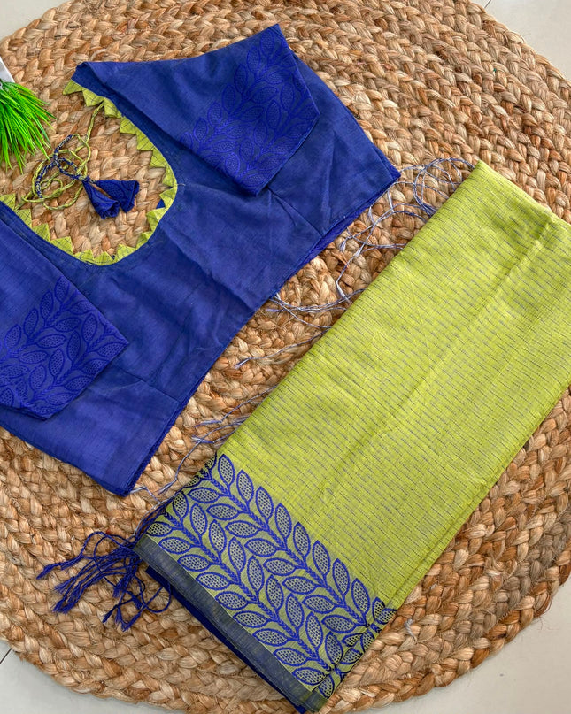 Saree With Stitched Blouse - (size-38-42) - SWSB 371