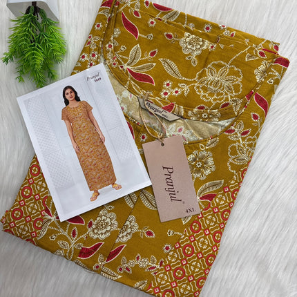 Pranjul Nighty - Zip Model - (SIZE-L-4XL) - PN 204