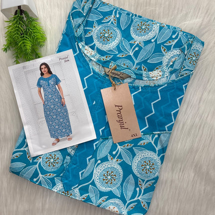 Pranjul Nighty - Zip Model - (SIZE-L-4XL) - PN 205