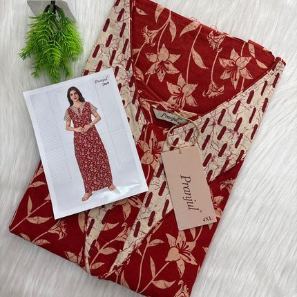 Pranjul Nighty - Zip Model - (SIZE-L-4XL) - PN 207