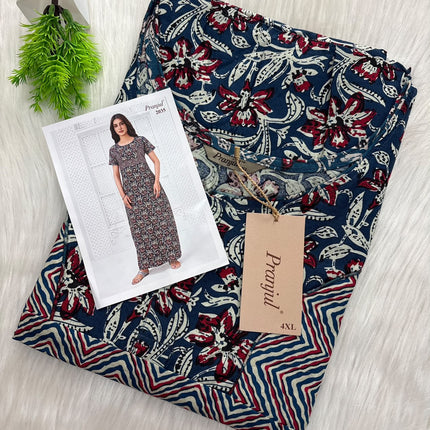 Pranjul Nighty - Short Zip Model - (SIZE-L-4XL) - PN 216