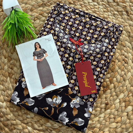 Pranjul Nighty - Short Zip Model - (SIZE-L-4XL) - PN 219