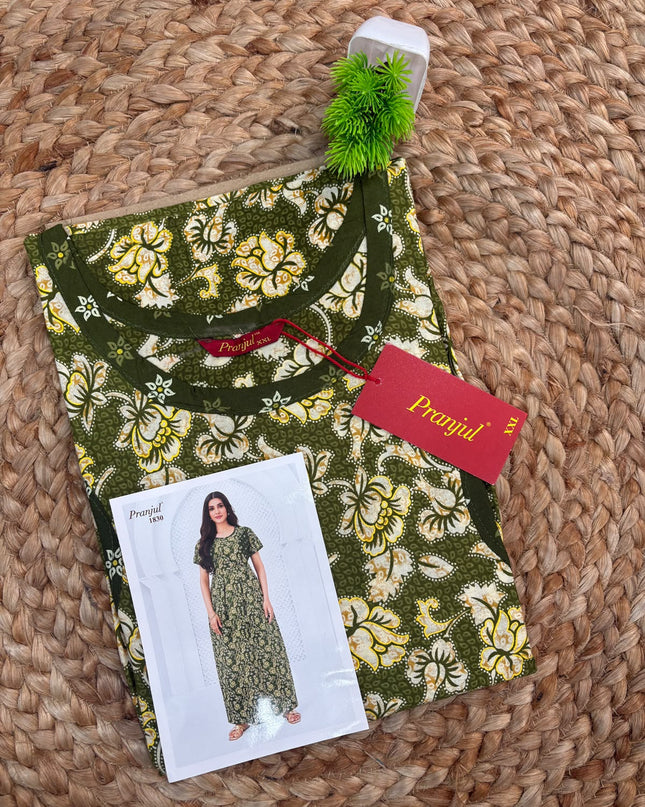 Pranjul Nighty - (SIZE-XXL) - PN 167 - No Zip No Button