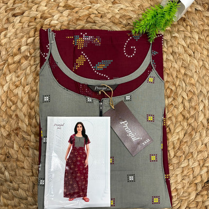 Pranjul Nighty - (SIZE-3XL) - PN 128