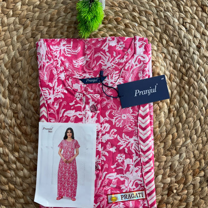 Pranjul Nighty - (SIZE-L) - PN 151 - With button model