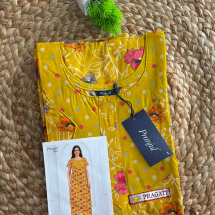 Pranjul Nighty - (SIZE-L) - PN 153 with zip