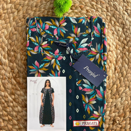 Pranjul Nighty - (SIZE-L) - PN 154 - No zip - No button model