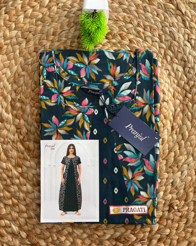 Pranjul Nighty - (SIZE-L) - PN 154 - No zip - No button model