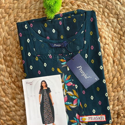 Pranjul Nighty - (SIZE-L) - PN 157 - No zip - No button