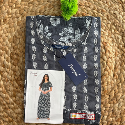 Pranjul Nighty - (SIZE-L) - PN 160 - With Zip model
