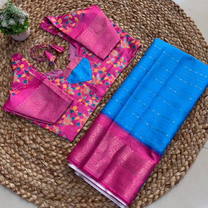 Saree With Stitched Blouse - (size-36-40) - SWSB 172
