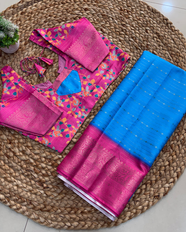 Saree With Stitched Blouse - (size-36-40) - SWSB 172