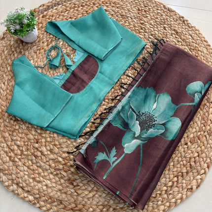 Saree With Stitched Blouse - (size-38-40) - SWSB 165