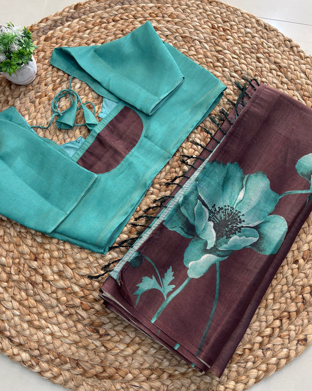 Saree With Stitched Blouse - (size-38-40) - SWSB 165