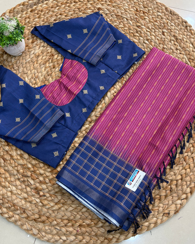 Saree With Stitched Blouse - (size-38-42) - SWSB 174