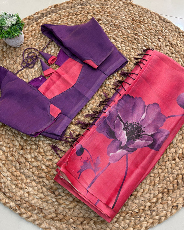 Saree With Stitched Blouse - (size-36-40) - SWSB 170
