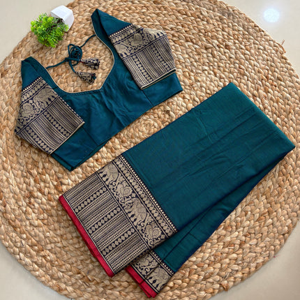 Saree with Stitched Blouse - (SIZE -34 - 38) - SWSB 995