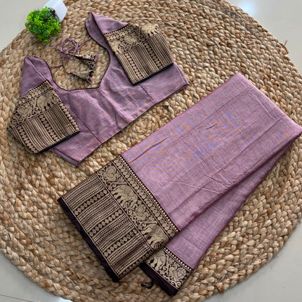 Saree with Stitched Blouse - (SIZE -34 - 38) - SWSB 996