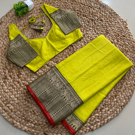 Saree with Stitched Blouse - (SIZE -34 - 38) - SWSB 997
