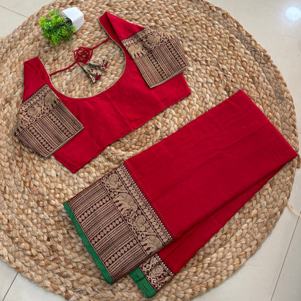 Saree with Stitched Blouse - (SIZE -34 - 38) - SWSB 998