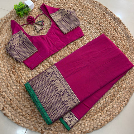 Saree with Stitched Blouse - (SIZE -34 - 38) - SWSB 999