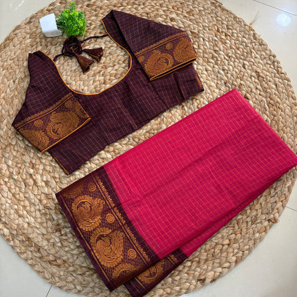 Saree With Stitched Blouse - (SIZE-38-42) - SWSB 1007