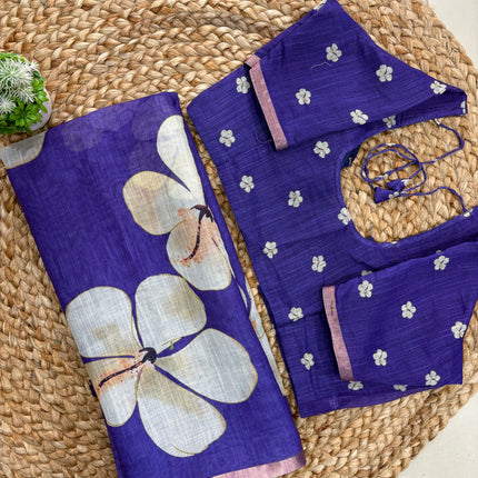 Saree With Stitched Blouse - (size-36-40) -SWSB 182