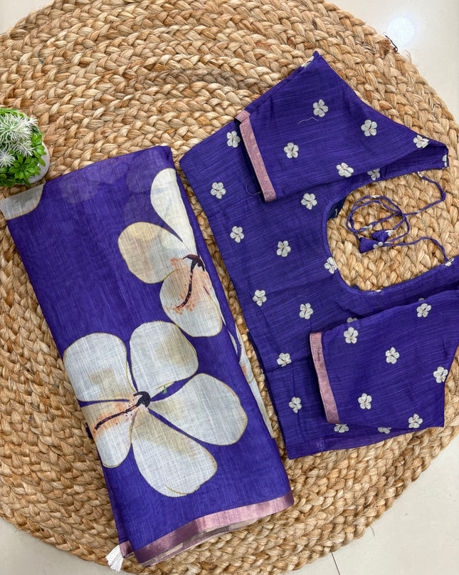 Saree With Stitched Blouse - (size-36-40) -SWSB 182