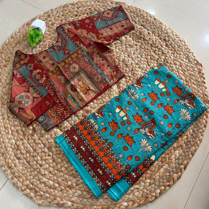 Saree With Readymade Blouse - (SIZE-36-40) - SWSB 1030