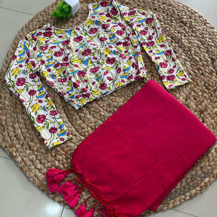 Saree With Readymade Blouse - (SIZE-42-46) - SWSB 1019
