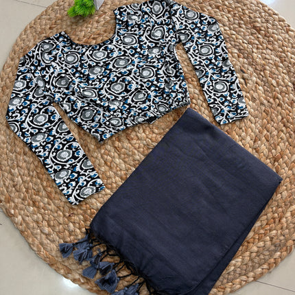Saree With Readymade Blouse - (SIZE-34-38) - SWSB 1018
