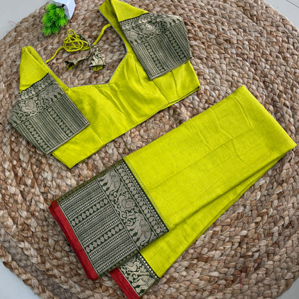 Saree With Stitched Blouse - (SIZE-34-38) - SWSB 1009