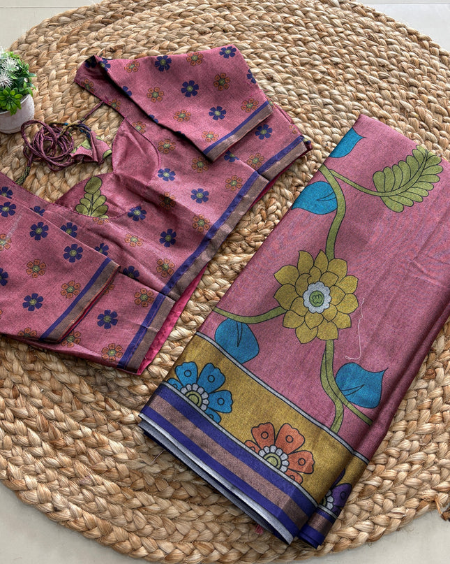 Saree With Stitched Blouse - (size-40-44) - SWSB 216