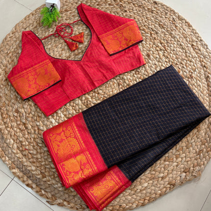 Saree With Stitched Blouse - (SIZE-38-42) - SWSB 1036